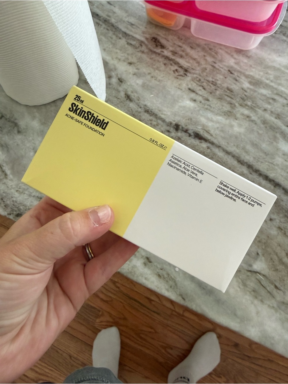 Acne-Safe Foundation – Yellow & White Packaging
